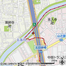 愛知県北名古屋市宇福寺松山周辺の地図