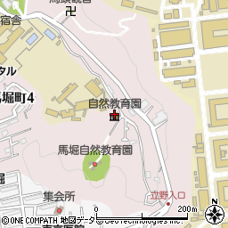 横須賀市役所　馬堀自然教育園周辺の地図