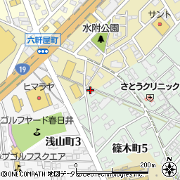 愛知県春日井市六軒屋町東丘35周辺の地図