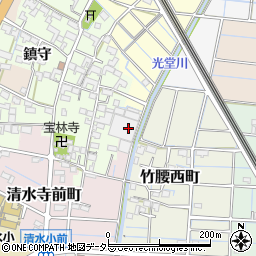 愛知県稲沢市清水町酉新田周辺の地図