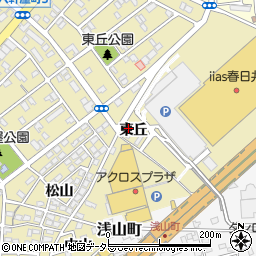 愛知県春日井市六軒屋町東丘17-145周辺の地図