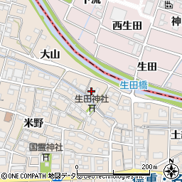 愛知県北名古屋市徳重生田1周辺の地図