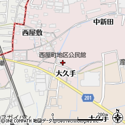 愛知県春日井市西屋町中新田130周辺の地図