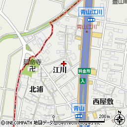 愛知県豊山町（西春日井郡）青山（江川）周辺の地図
