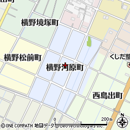 愛知県稲沢市横野河原町周辺の地図