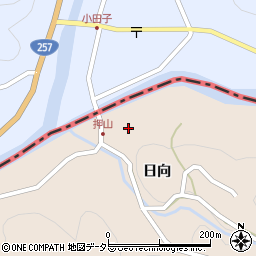 愛知県豊田市押山町日向周辺の地図