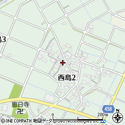 愛知県稲沢市西島周辺の地図