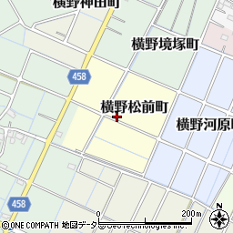 愛知県稲沢市横野松前町周辺の地図