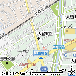 愛知県春日井市大留町2丁目14周辺の地図