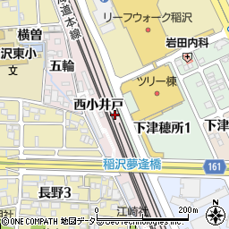 愛知県稲沢市長野町西小井戸周辺の地図