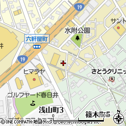 愛知県春日井市六軒屋町東丘14周辺の地図