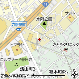 愛知県春日井市六軒屋町東丘13-55周辺の地図