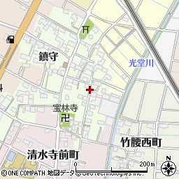 愛知県稲沢市清水町周辺の地図
