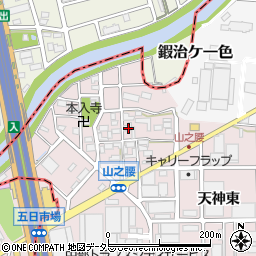 愛知県北名古屋市山之腰五条86周辺の地図