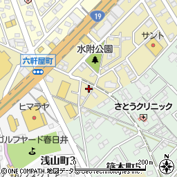 愛知県春日井市六軒屋町東丘13-15周辺の地図