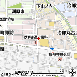 寿司丸忠　カネスエ国府宮店周辺の地図