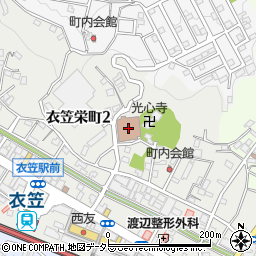 横須賀市はまゆう会館周辺の地図