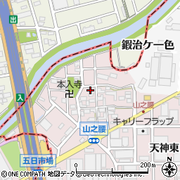 愛知県北名古屋市山之腰五条73周辺の地図