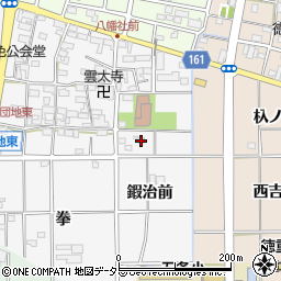 愛知県北名古屋市鍜治ケ一色鍜治前周辺の地図