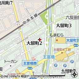 愛知県春日井市大留町2丁目15周辺の地図