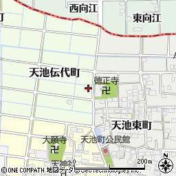 愛知県稲沢市天池伝代町106周辺の地図