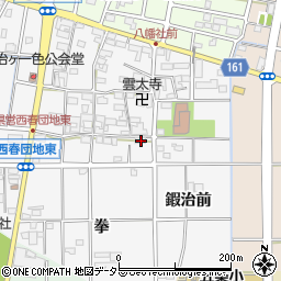 愛知県北名古屋市鍜治ケ一色村内東127周辺の地図