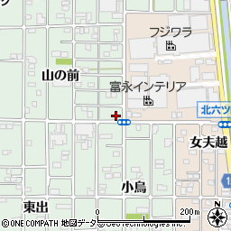 愛知県北名古屋市熊之庄山の前183周辺の地図