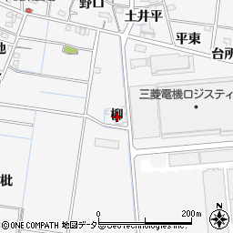 愛知県稲沢市祖父江町山崎柳周辺の地図