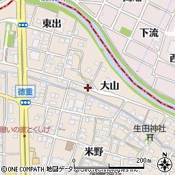 愛知県北名古屋市徳重浦田周辺の地図