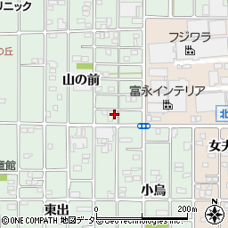 愛知県北名古屋市熊之庄山の前58周辺の地図