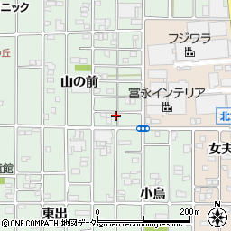 愛知県北名古屋市熊之庄山の前58-3周辺の地図