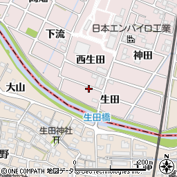 生田橋周辺の地図
