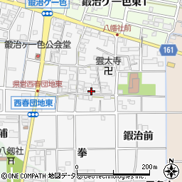 愛知県北名古屋市鍜治ケ一色村内東115周辺の地図