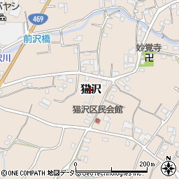 静岡県富士宮市猫沢周辺の地図