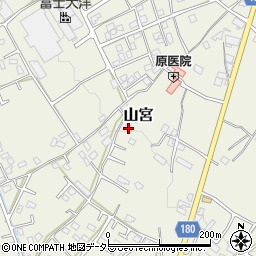 静岡県富士宮市山宮967周辺の地図