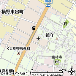 愛知県稲沢市清水町郷西周辺の地図