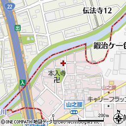 愛知県北名古屋市山之腰五条64周辺の地図