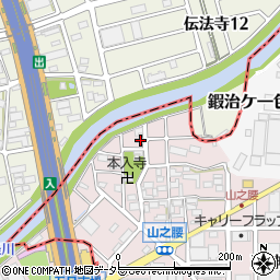 愛知県北名古屋市山之腰五条64周辺の地図