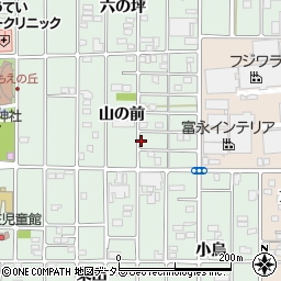 愛知県北名古屋市熊之庄山の前周辺の地図