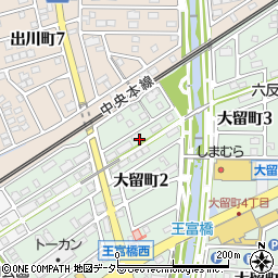 愛知県春日井市大留町2丁目12周辺の地図