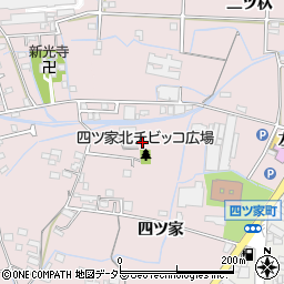愛知県春日井市四ツ家町周辺の地図