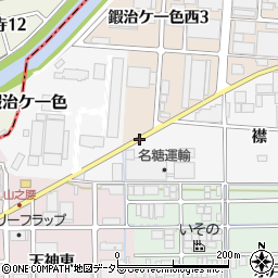 愛知県北名古屋市鍜治ケ一色長畑周辺の地図
