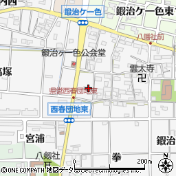 愛知県北名古屋市鍜治ケ一色村内東103周辺の地図