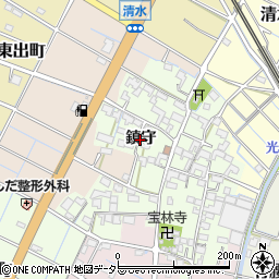 愛知県稲沢市清水町（鎮守）周辺の地図