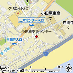 小田原支援センター周辺の地図