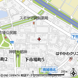 愛知県春日井市下市場町4丁目周辺の地図