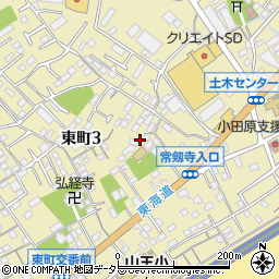神奈川県小田原市東町周辺の地図