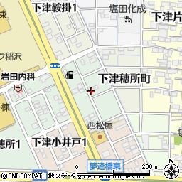 愛知県稲沢市下津穂所2丁目周辺の地図