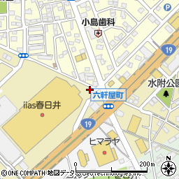 愛知県春日井市六軒屋町東丘11-25周辺の地図