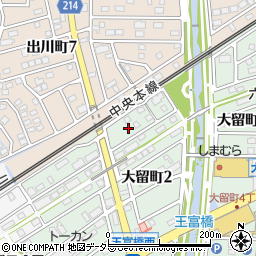 愛知県春日井市大留町2丁目9周辺の地図